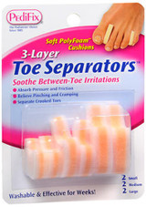 Pedifix 3-Layer Toe Separators - 6 Ct