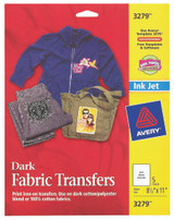 Avery (3279)Dark T-Shirt Transfer Paper 8.5 x 11" - 5 Sheets