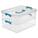 Sterilite Stack N Carry 2 Layer Handle Box And Tray