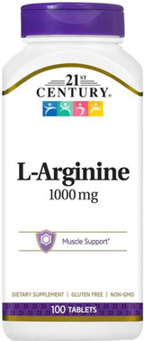 21st Century L-Arginine 1000 mg Tablets - 100 ct