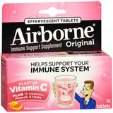 Airborne Effervescent Tablets Pink Grapefruit -10 each