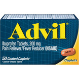 Advil Ibuprofen Pain Reliever/Fever Reducer Caplets - 50 ct