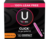 U by Kotex Click Compact Tampons Super Plus Unscented - 16 ct