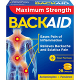 Backaid Max Backache Relief Tablets - 28 ct