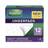Depend Incontinence Bed Protectors, Disposable Underpad, Overnight Absorbency, 24 Count