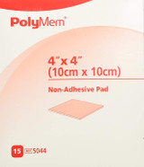 PolyMem Cloth Wound Dressings 4" x 4", Box of 15