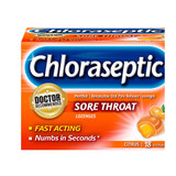 Chloraseptic Sore Throat Lozenges Citrus - 18 ct