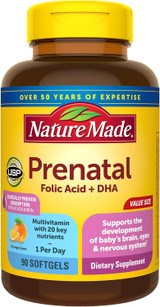 Nature Made Prenatal Multi + DHA 200 mg Softgels Dietary Supplement - 90 ct