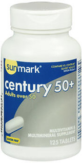 Sunmark Century 50+ Multivitamin & Multimineral Supplement Tablets - 125 Tablets