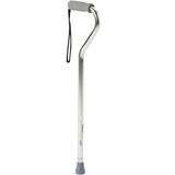 McKesson Offset Aluminum Cane, Silver - 1 ct