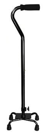 McKesson Quad Small Base Cane, Black - 1 ct