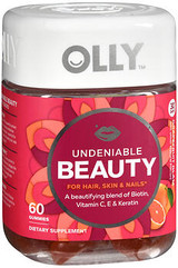 Olly Undeniable Beauty Gummies Grapefruit Glam - 60 ct