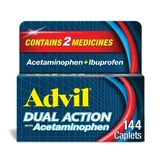 Advil Dual Action Acetaminophen + Ibuprofen Caplets - 144 ct