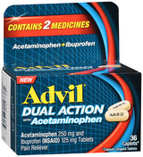 Advil Dual Action Acetaminophen + Ibuprofen Caplets - 36 ct