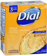 Dial Antibacterial Deodorant Soap Gold, 3 - 4.5 oz Bars