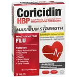Coricidin HBP Multi-Symptom Flu Maximum Strength Tablets - 24 ct