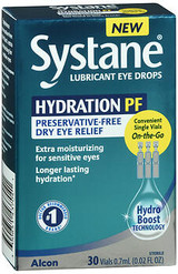 Systane Hydration PF Lubricant Eye Drops Vials - 30 ct