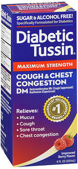 Diabetic Tussin Maximum Strength Cough & Chest Congestion DM Liquid - 4 oz