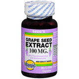 Basic Vitamins Grape Seed Extract 100 mg Capsules - 48 ct