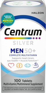 Centrum Silver Men 50+ Multivitamin/Multimineral Supplement Tablets - 100 ct