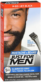 JUST FOR MEN Mustache & Beard Brush-In Color Gel Jet Black M60
