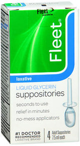 Fleet Liquid Glycerin Suppositories - 4 pack, 7.5 ml each