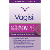 Vagisil Anti-Itch Medicated Wipes Maximum Strength - 12 ct