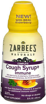 Zarbee's Naturals Complete Cough Syrup+Immune Natural Berry Flavor - 8 oz