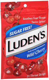 Luden's Throat Drops Sugar Free Wild Cherry - 25 ct