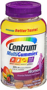 Centrum Women's MultiGummies Assorted Natural Fruit Flavors - 170 ct