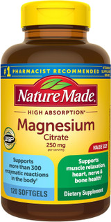 Nature Made Magnesium Citrate 250 mg Softgels - 120 ct