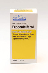 Nivagen Ergocalciferol Vitamin D Supplement Drops -2 oz