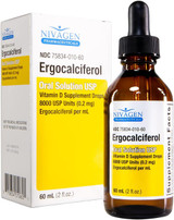 Nivagen Ergocalciferol Vitamin D Supplement Drops -2 oz