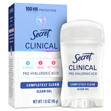 Secret Clinical Strength Antiperspirant/Deodorant Clear Gel Completely Clean - 1.6 oz