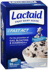 Lactaid Fast Act Lactase Enzyme Supplement Caplets - 96 ct