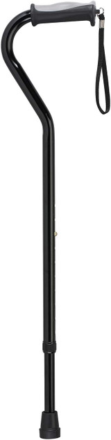 Drive Medical Adjustable Height Offset Handle Cane, Black
