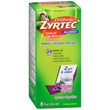 Zyrtec Children's Indoor and Outdoor Allergies Grape Syrup - 8 oz