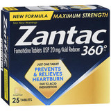 Zantac 360 Acid Reducer Tablets Maximum Strength - 25 ct