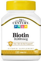21st Century Biotin 10,000 mcg - 120 tablets