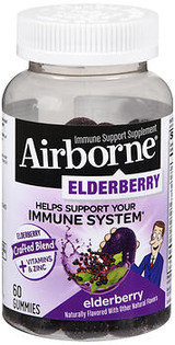 Airborne Elderberry Immune Support Supplement Gummies - 50 ct