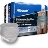 Attends Discreet Underwear Absorbency 5 Men's Size Small/Medium- 4 pks of 20