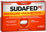 Sudafed PE Pressure + Pain + Mucus for Adults Non-Drowsy Caplets - 24 ct