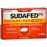 Sudafed PE Pressure + Pain + Mucus for Adults Non-Drowsy Caplets - 24 ct