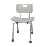 McKesson Bath Bench with Back, 15.5 to 19.5 in. 400 Lbs. Weight Capacity.