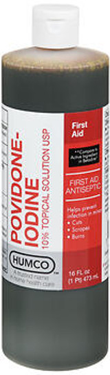 Humco Povidone-Iodine 10% Topical Solution USP - 16 oz