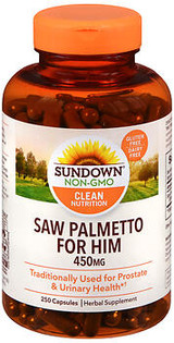 Sundown Naturals Saw Palmetto For Him 450 mg Herbal Supplement - 250 Capsules