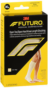 FUTURO Therapeutic Open Toe/Heel Knee Length Stocking Unisex Firm XL71051