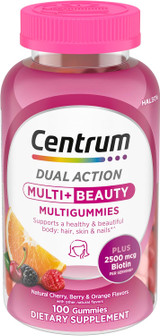 Centrum MultiGummies Multi+ Beauty Natural Cherry Berry And Orange - 100 Gummies