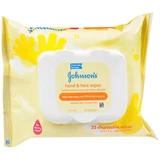 Johnson's Hand & Face Wipes - 25 ct