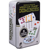 Double Twelve Dominoes Set in Storage Tin